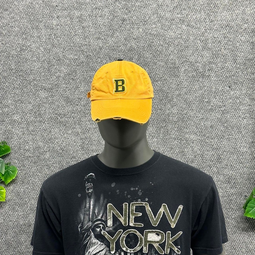 The Game Brockport Yellow Distressed Strapback Hat